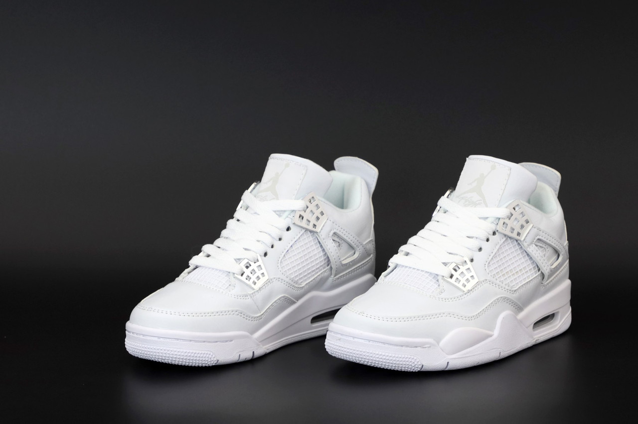 Чоловічі білі Кросівки Nike Air Jordan 4 Retro