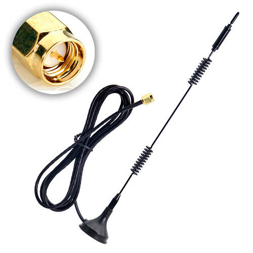 Антенна выносная внешняя WiFi GSM GPS 4G LTE 10 dBi SMA Male папа ...