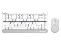 Комплект бездротовий Fstyler клавіатура+миша, білий, USB A4Tech FG1112 (White) (код 1442103)