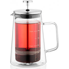 Френч-прес з подвійними стінками 600 мл Ardesto Black Mars AR1906DW