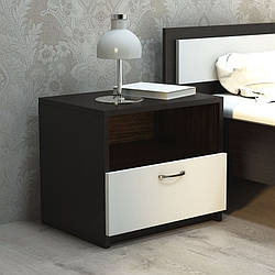 Тумба приліжкова 40х35х40 см. Венге/Білий, ТП-3