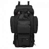 Тактический Рюкзак с подсумками на 70 л A21 (65х16х35 см) / Армейский мужской рюкзак Черный