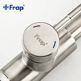 Змішувач для кухні з висувним виливом Frap F60899, сатин, фото 6