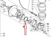 NM03.012 Гумовий ущільнювач на міксер Saeco Cristallo, Saeco Atlante, Saeco Phedra
