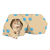 Модульный домик для кошек ТелеПэт (440х440х370мм)
