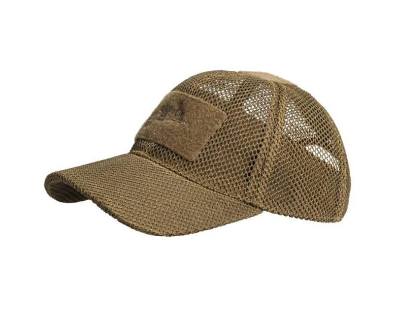 Кепка дихаюча, тактична військова бейсболка plus velcro Helikon Mesh Coyote