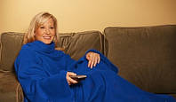 Плед з рукавами Snuggie Blanket синій і малиновий! Найкраща ціна