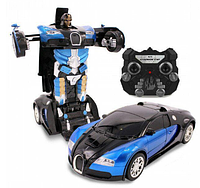 Машинка трансформер Радиоуправляемая Autobots Remote Control Car with Deformation Bugatti Robot! Лучший