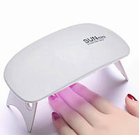 Лампа для сушіння нігтів ультрафіолетова для манікюру гель лак SUN mini 6W UV/LED Біла! Найкраща ціна