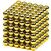 Магнитная головоломка конструктор антистресс игрушка Neocube 216 шариков 5 мм Неокуб в боксе золото! Хороший
