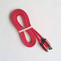 Кабель Usb - micro Usb 2.0 на тканинній основі довжиною 1м, red