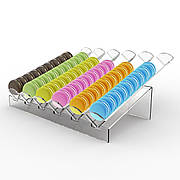 Підставка ACRY для макарун на 6 доріжок похила 400х120х270 мм