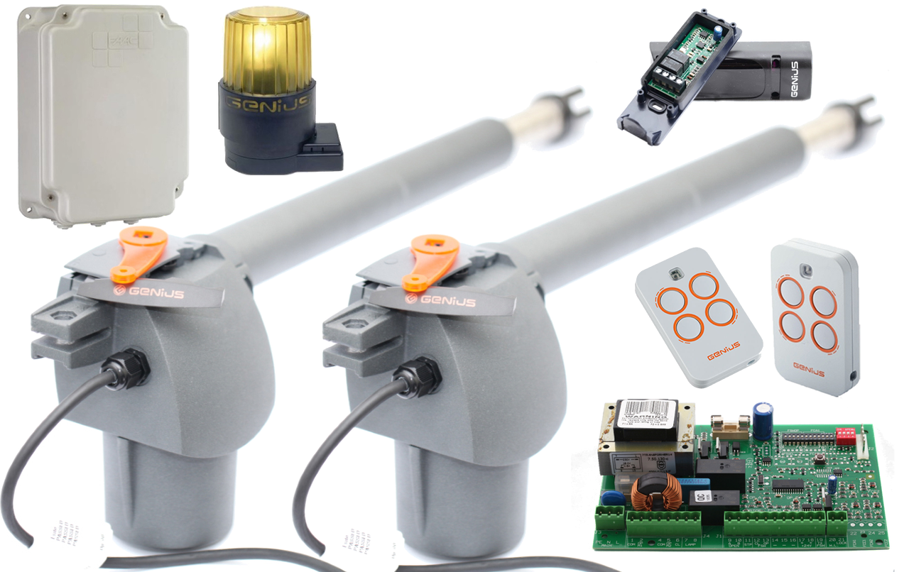 FAAC GENIUS GFlash Q (G-BAT 400) MAXI — автоматика для розпашних воріт ( стулка до 4м )