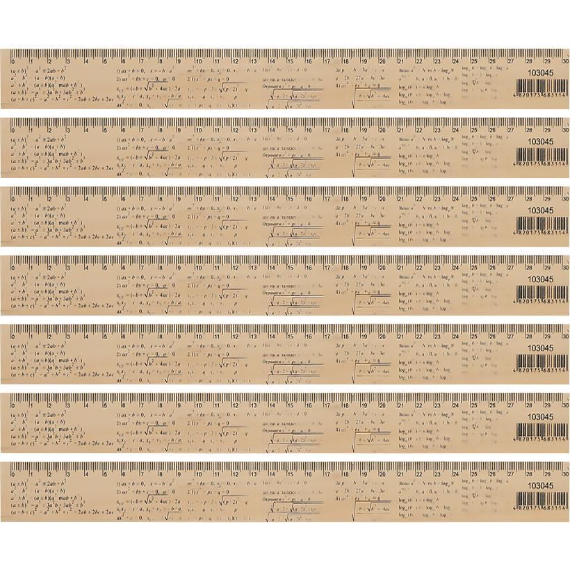 Лінійка 30см дерев'яна "Алгебра", фото 1