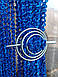 Шпилька для штор ниток кругла блакитна матова міцний пластик, фото 5