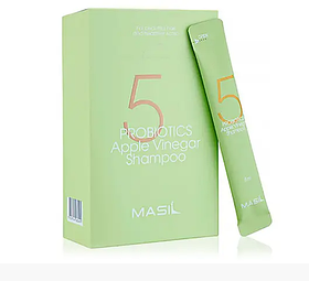 М'який безсульфатний шампунь з пробіотиками і яблучним оцтом Masil 5 Probiotics Apple Vinegar 8 ml