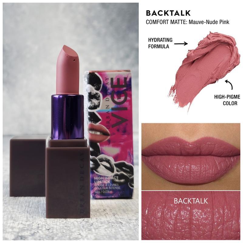 Помада для губ веганська Urban Decay VICE Hight Impact Vegan lipstick - Backtalk Matte (3.4 g), фото 1