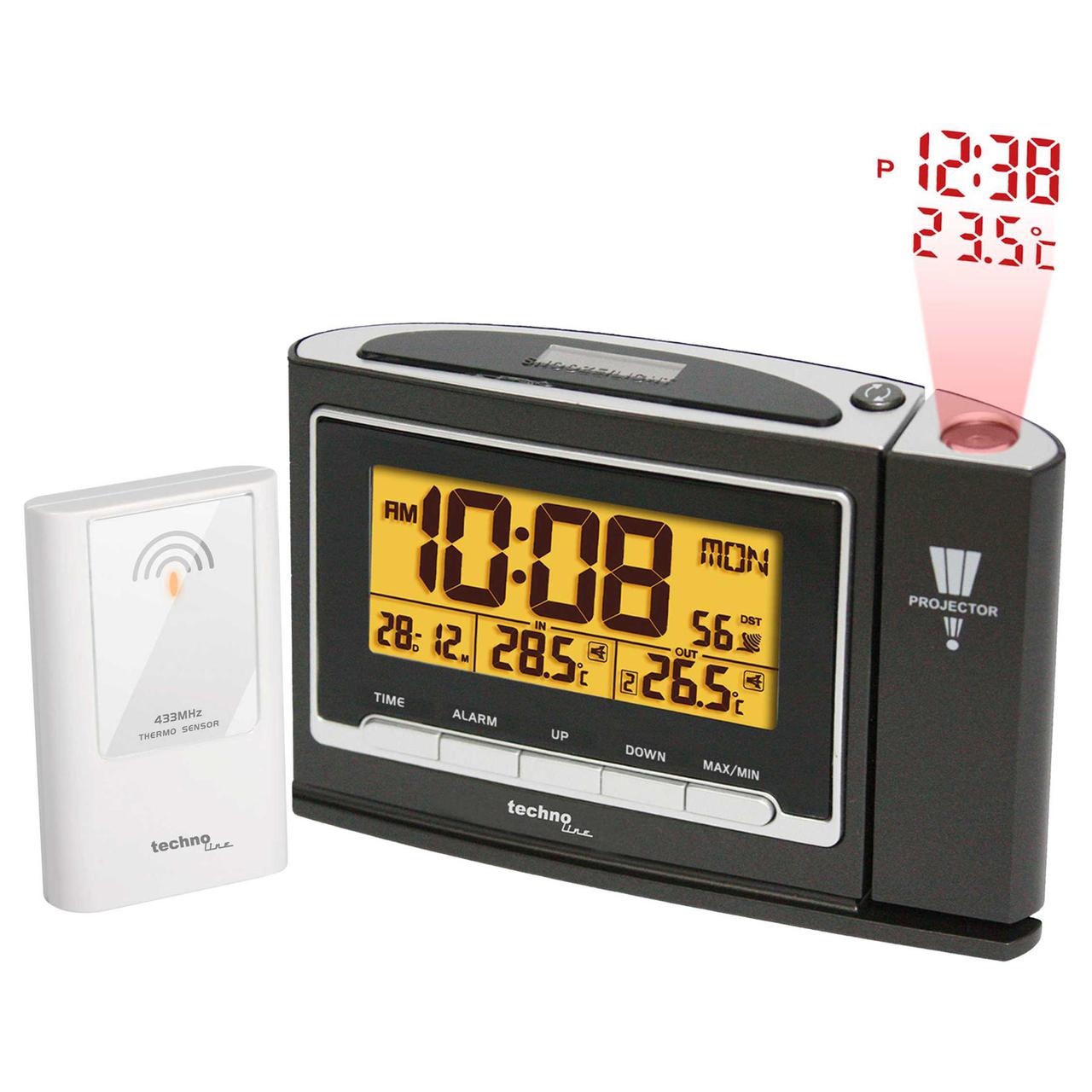 Годинник проекційний Technoline WT529 Anthracite (WT529), фото 1