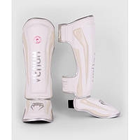 Защита ног Venum Elite Shin Guards White/Silver XL