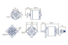 Мотор Dualsky ECO 3520C KV510 1150W для літаків, фото 6