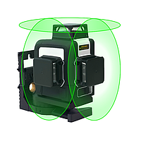 Рівень лазерний 3D-Mark 1H/2V/360-60, зелений  з адаптером 149-A360 та кейсом для зберігання
