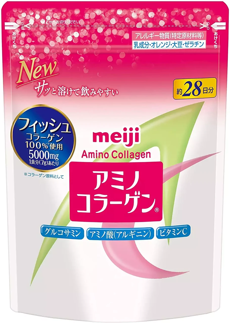 Meiji Amino Collagen Японський 30 днів 214г рибний