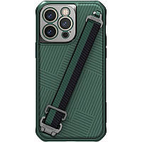 Карбоновая накладка Nillkin Strap Magnetic Case для Apple iPhone 14 Pro Max (6.7") Green