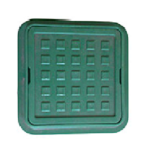 Канализационный люк "Ромашка" полимерный (зеленый) 1,5т 260х370 - фото 1 - id-p530196064
