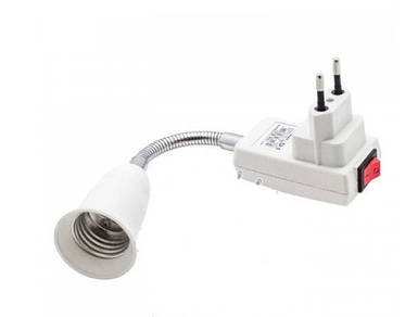 Вилка + кнопка + патрон Е27 Lemanso длина 20см (LM751-20)