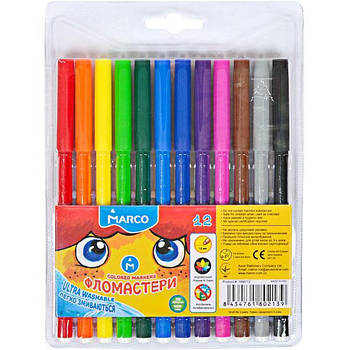 Фломастери Marco 12 кольорів 1690