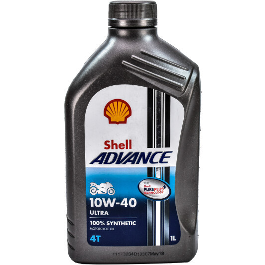 Shell Advance Ultra 10W-40, 1 л (ULTRA410W401L) моторна олива 4T, фото 1
