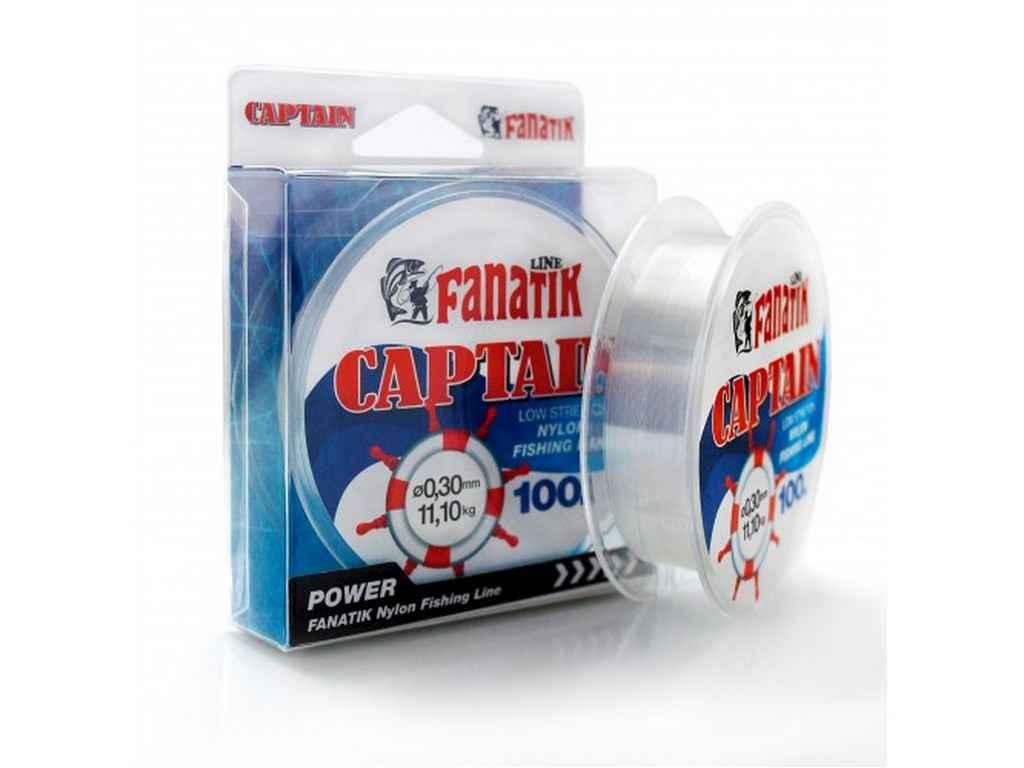 Ліска риболовна (для рибалки) Nylon 0,30 11,10kg. 100 м. кол. прозорий ТМ FANATIK