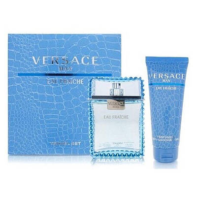 Подарунковий набір Туалетна вода 100 мл та Гель для душу 100 мл Versace Man Eau Fraiche