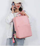 Рюкзак дорожный спортивный городской розовый женский рюкзак-органайзер