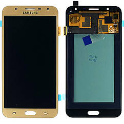 Дисплей (екран) Samsung Galaxy J7 Neo J701F з тачскріном (золотистий OLED)