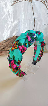 Обруч-коса бірюзова