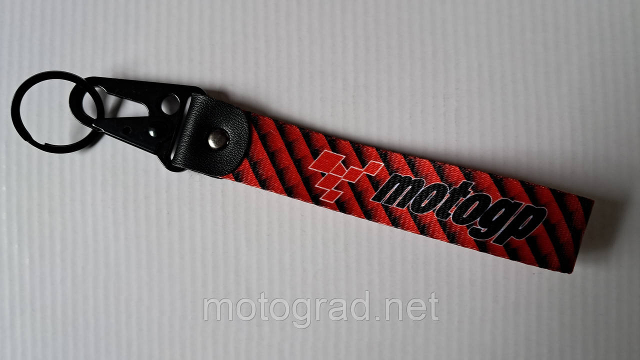 Шнурок для ключів 150 мм, залізний карабін #21 (Motogp), фото 1