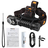 Фонарь Wurkkos HD20 KIT Cree XP-L 5000K + Samsung LH351D налобный фонарик наголовный налобник ЭДС