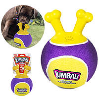 Большой теннисный мячик (18 см) для собак, GiGwi Jumball / Развивающая игра для щенков / Мяч с ручками