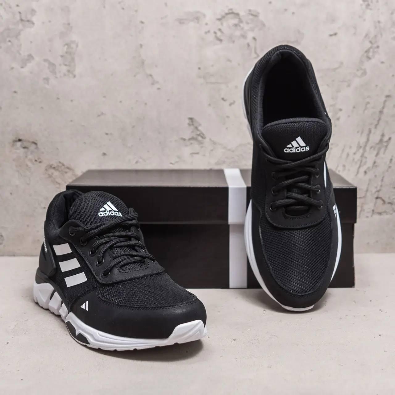 Мужские летние кроссовки сетка Adidas (Адидас) Originals Ozelia Black, текстильные кеды черные, Мужская обувь - фото 6 - id-p1796676195