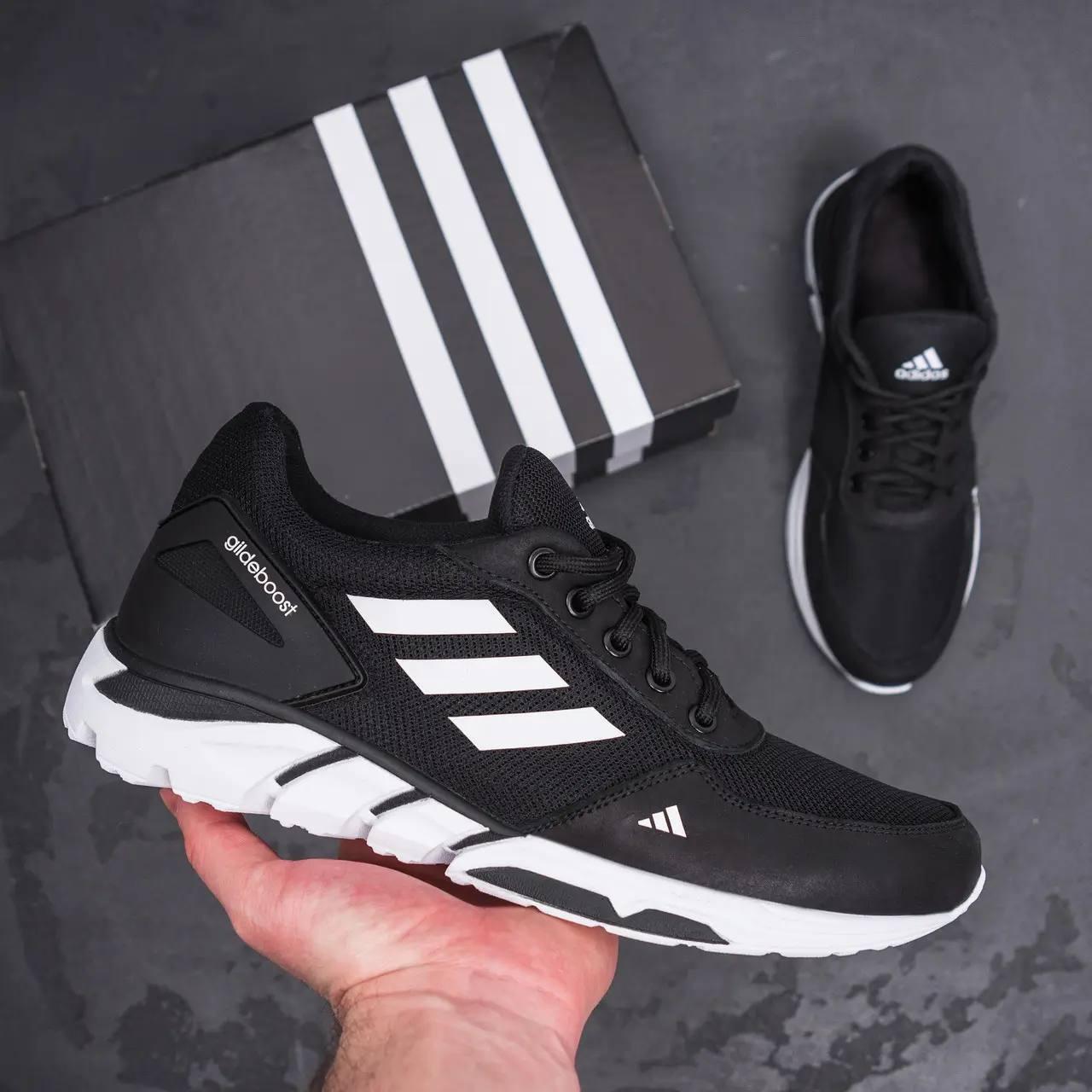 Мужские летние кроссовки сетка Adidas (Адидас) Originals Ozelia Black, текстильные кеды черные, Мужская обувь - фото 7 - id-p1796676195