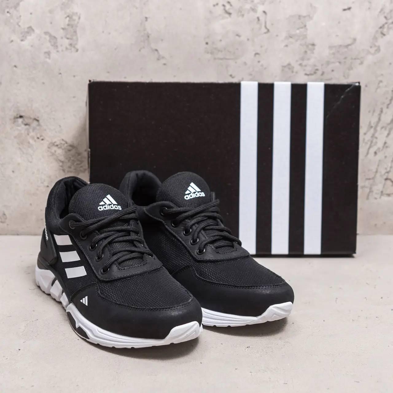 Мужские летние кроссовки сетка Adidas (Адидас) Originals Ozelia Black, текстильные кеды черные, Мужская обувь - фото 10 - id-p1796676195