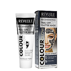 Маска плівка для обличчя регенеруюча Revuele Color Glow Regenerating Pell-Off Glitter Mask