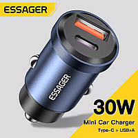 Автомобильное зарядное устройство mini ESSAGER USB + PD