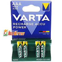 Varta Pro 1000 mAh Recharge Accu Power LSD в блистере (AAA), Ni-Mh, RTU. Цена за уп. 4 шт.