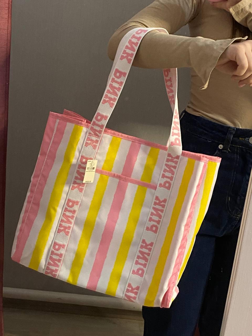 Пляжная сумка Victoria's Secret PINK Summer Glow Beauty Tote с косметичкой в комплекте - фото 9 - id-p1399085234