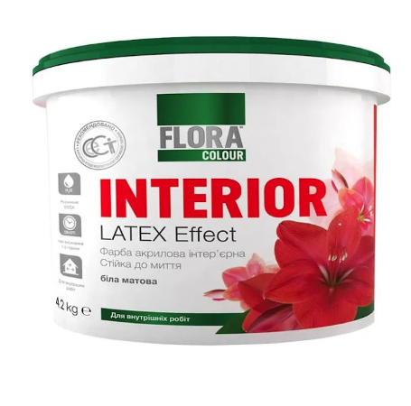 Фарба інтер'єрна акрилова FLORA Сolour Latex Effect INTERIOR А-1, 14