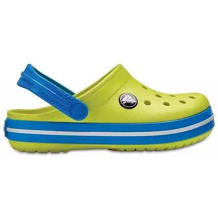 Crocs Kids’ Crocband Clog Tennis Ball Green / Ocean — Дитячі Сабо Крокс Крокбенд Лаймово-Бірюзові | Оригінал, фото 1