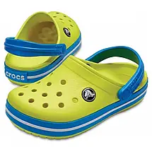 Crocs Kids’ Crocband Clog Tennis Ball Green / Ocean — Дитячі Сабо Крокс Крокбенд Лаймово-Бірюзові | Оригінал, фото 3