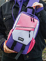 Рюкзак слінг рожевий/фіолетовий